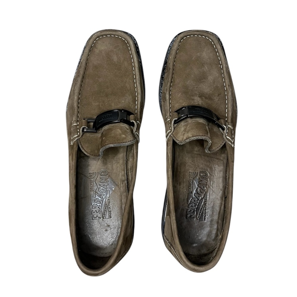 Vintage Salvatore Ferragamo Men’s Suede Loafers
